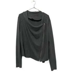 Blank NYC Dark Grey Soft Faux Suede Lightweight Jacket Size XL